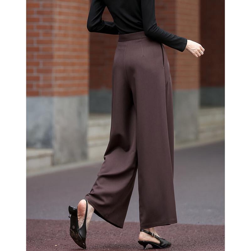 Demana Pleated Wide-Leg Casual Pants