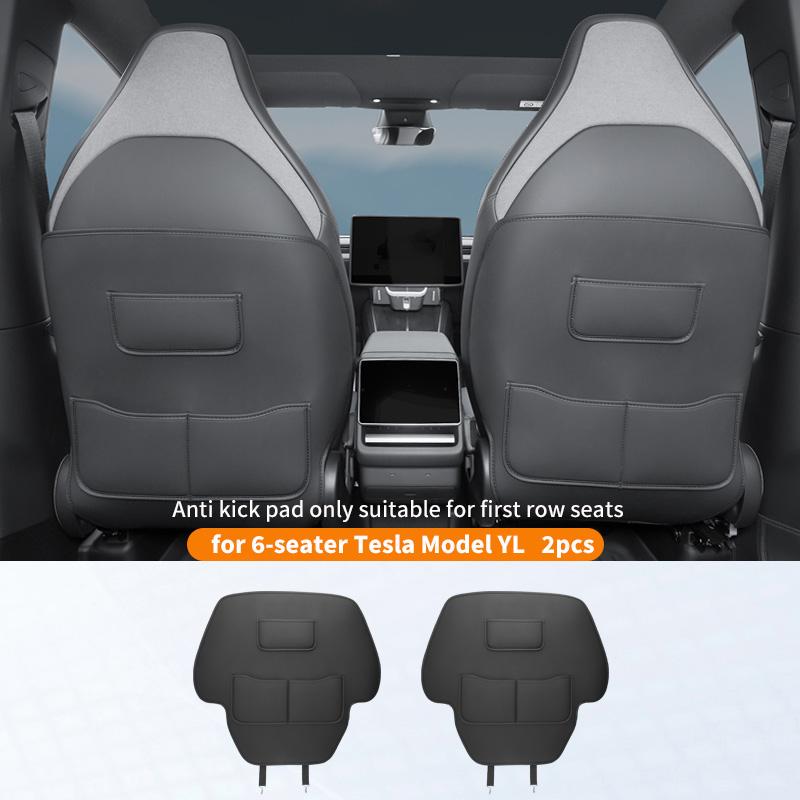 For 6-seater Tesla Model YL seat anti kick pad, Model Y L first row seat backrest protection pad, child anti kick pad, 2pcs