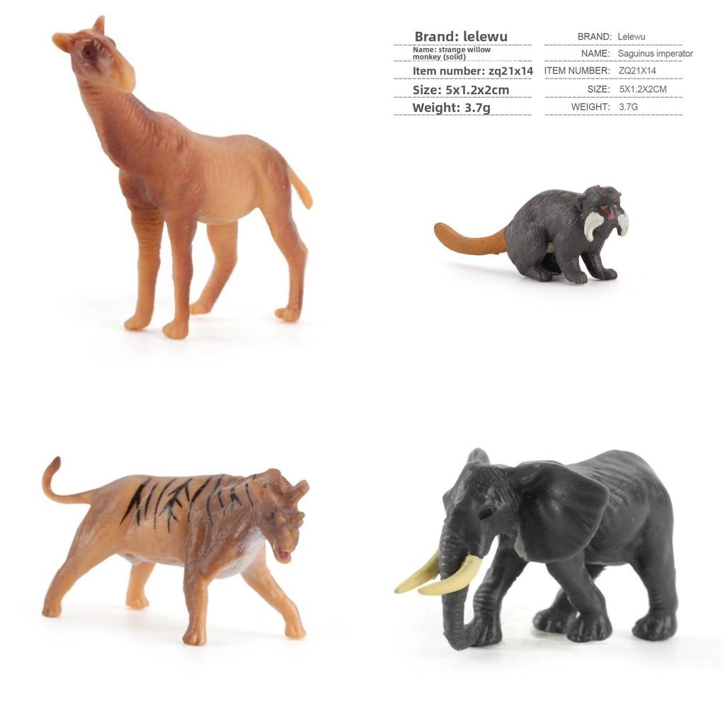 Simulation Tiger Lion Giraffe Elephant Hippopotamus Wild Animal Model Ornament For Home Decor And Nature Enthusiasts