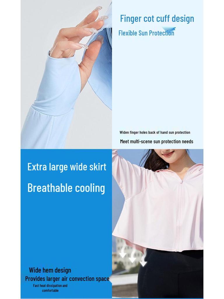 Damen UPF50+ Eisseiden-Schal: Kühle, atmungsaktive Sommer-UV-Schutzkleidung.