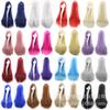 80cm universell langes gerades Haar Anime-Farbe weibliches Cosplay Weihnachtsaufführung Perücke Hochtemperatur-Seide Vollkopfbedeckung