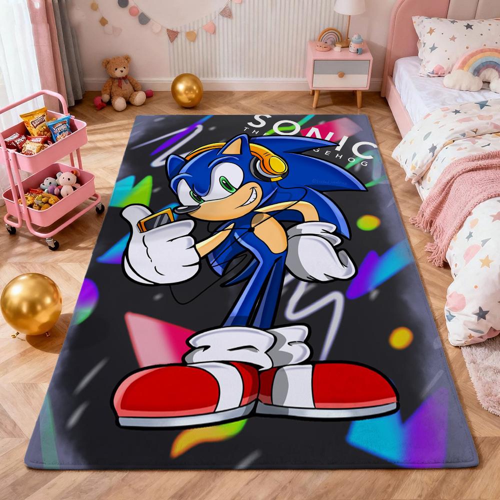 Sonic Hedgehog Carpet Non Slip Rug Plush Rug Small Rug Kitchen Floor Mat Outdoor Rug Non Shedding
