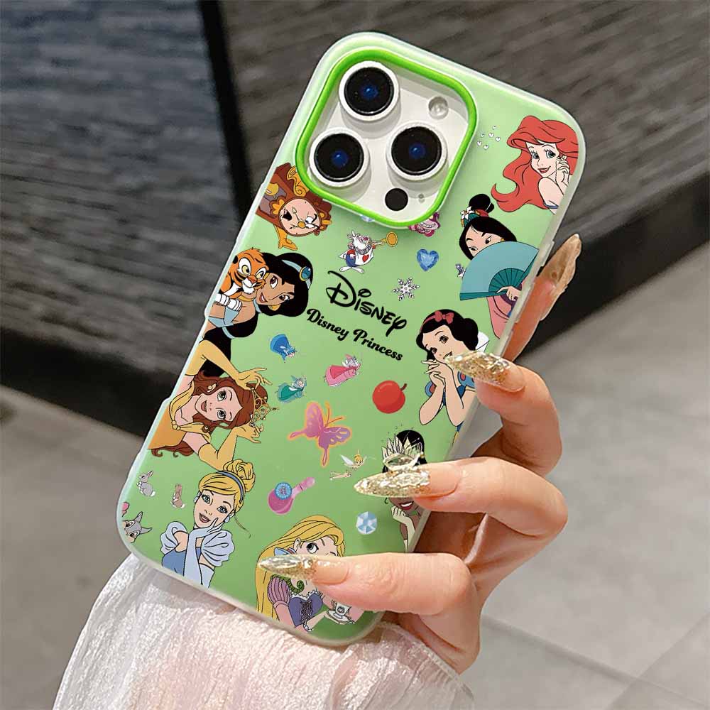 Disney Princess Fashion Phone Case For iPhone 17 AIR 16 15 14 13 12 11 Pro Max Plus Matte Skin Feel Shell Cover