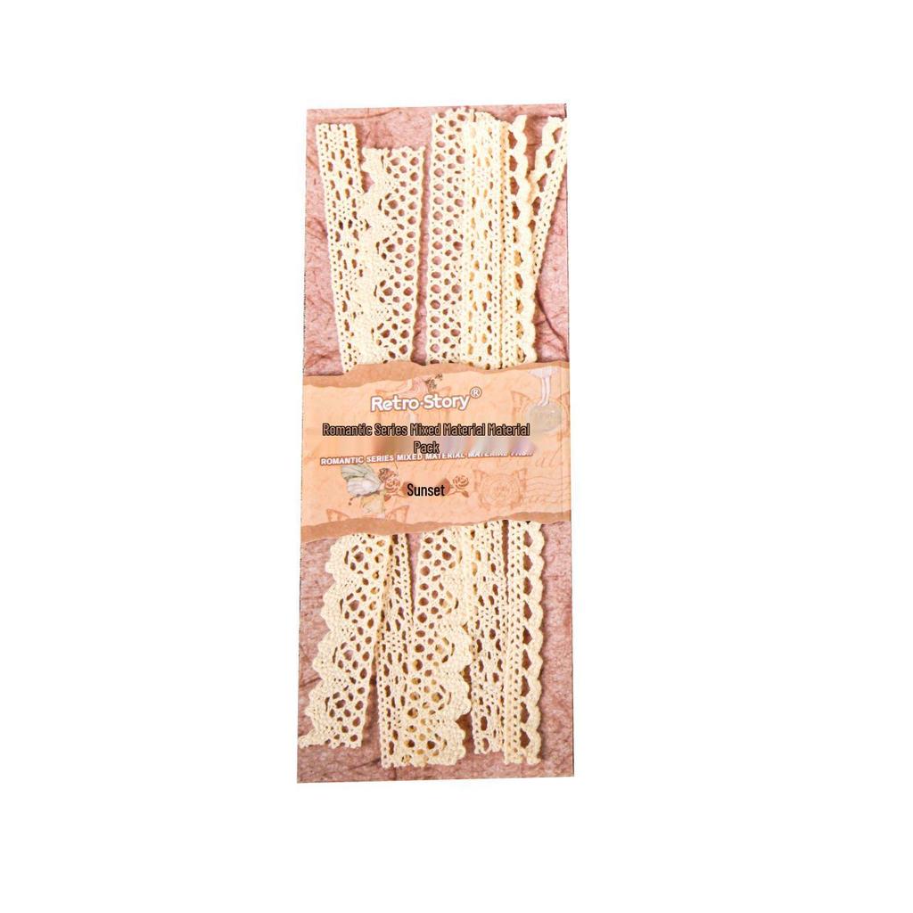 RetroStory Romantic Lace Trim Collage & Journaling Base Decoration Pack for Ita Bag