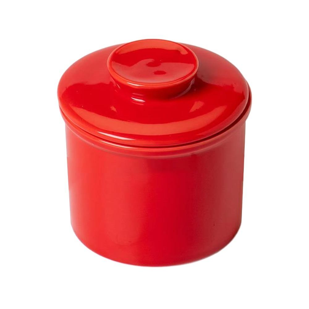 Sealed French Butter Crock Ceramic Butter Keeper Simple Butter Storage Container Cheese