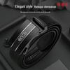 Hengyuanxiang Men's Genuine Leather Automatic Buckle Belt