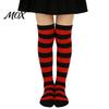 Comic-Ausstellung Outfit Accessoires Gestreifte Oberschenkelhohe Socken für Damen Mädchen, Über dem Knie Strümpfe, Mode Festlich Winter Strumpfwaren Weich Dehnbar