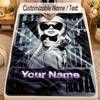Flannel BlanketLady Gaga Custom Name Text Personalized Soft Warm Throw Blanket Home Decor Gift