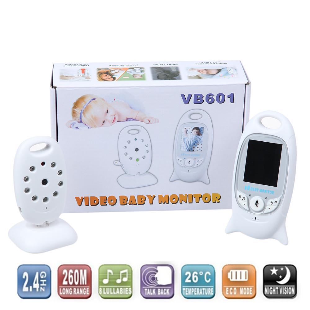 Wireless Video Color Baby Monitor with Camera Baby Nanny Security Camera Night Vision Temperature Monitoring VB601