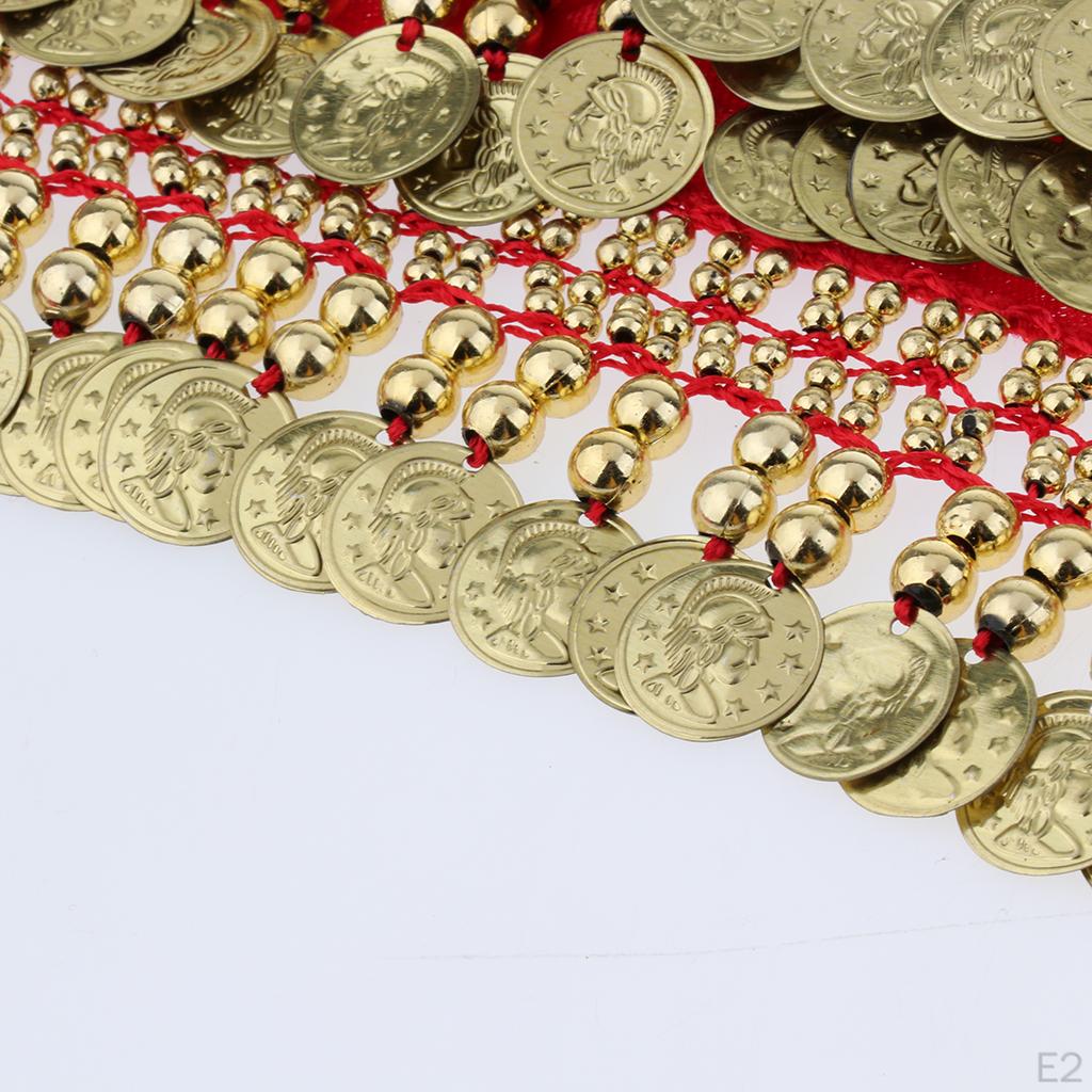 Fashion Style Velvet Dangling Coins Belly Dance Triangle Hip Scarf