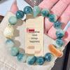 Bodhi Root Six-Character Mantra Beads: Women's Wrap-Around Bracelet for Prayer & Meditation.