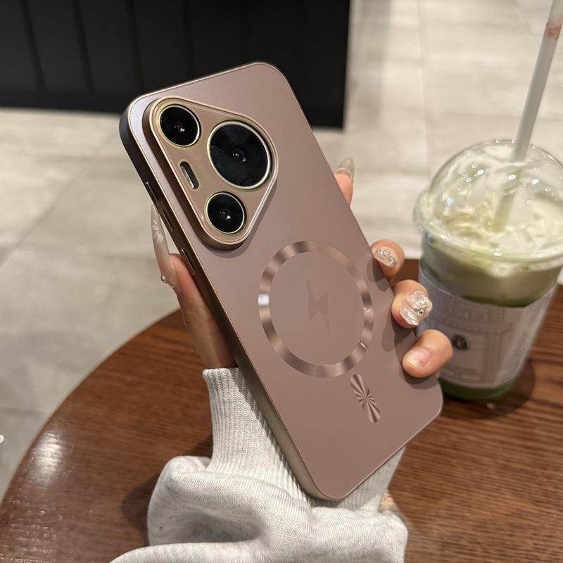 Applicable To Huawei Mate70pro Mobile Phone Case New Magnetic Suction Pura70Ultra with Lens Film P70 Protection Case