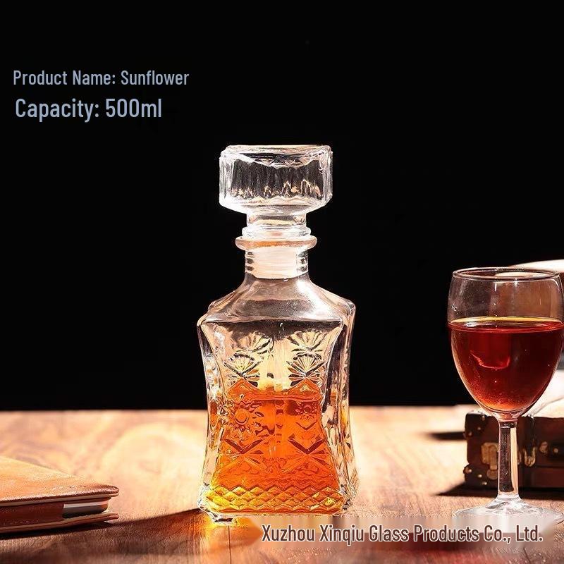 Creative Crystal Diamond Wine Decanter: 50ml-1000ml Transparent Red Wine Bottle