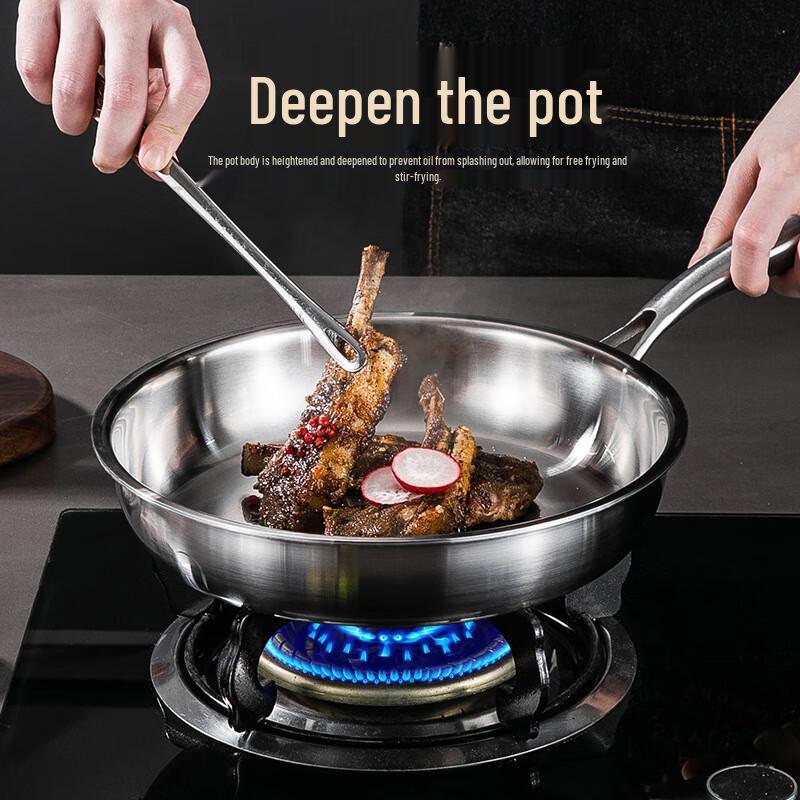 ZISIZ Verdickte Dreischichtige Stahl-Antihaft-Bratpfanne