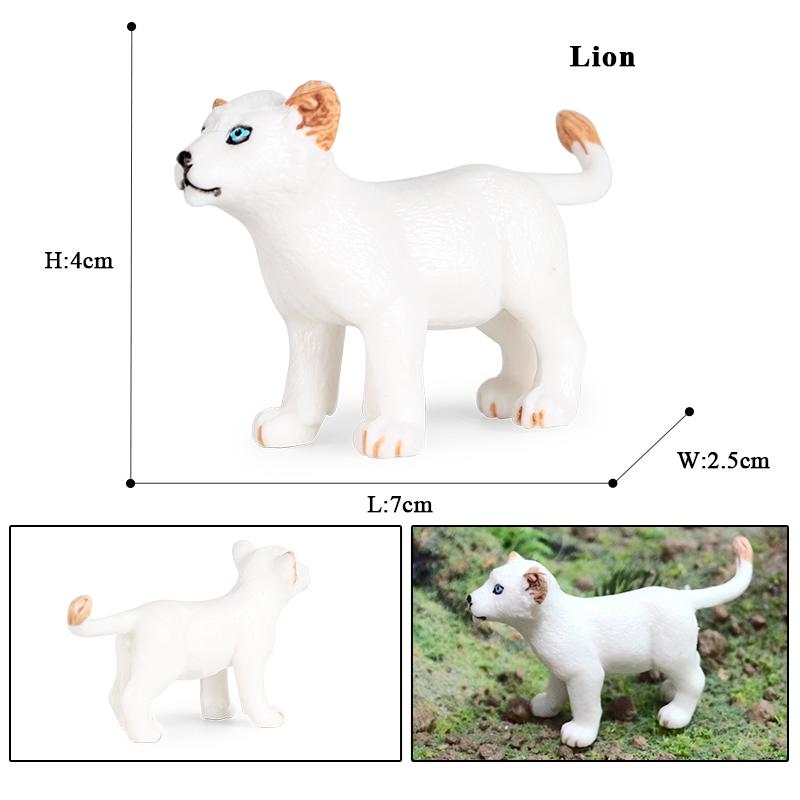 Oenux Original African Wild Animals Simulation Savage Bengal Tiger Siberian Tiger White Tiger Lion PVC Model Educational Toys