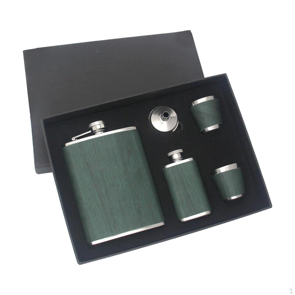 Hip Flask Gift Set Drinkware Leakproof Mini Liquor Whisky Flasks Pocket for Backpacking