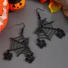 Bat And Spiders Dangle Earrings Gothic Jewelry Alloy For Women Halloween Party Outfits