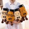 Schattige Afstudeer Aardappel Pluche Speelgoed Zachte Knuffelpop Met Afstudeerpet Strik Schattige Grappige Pluche voor Afstudeercadeau Souvenir