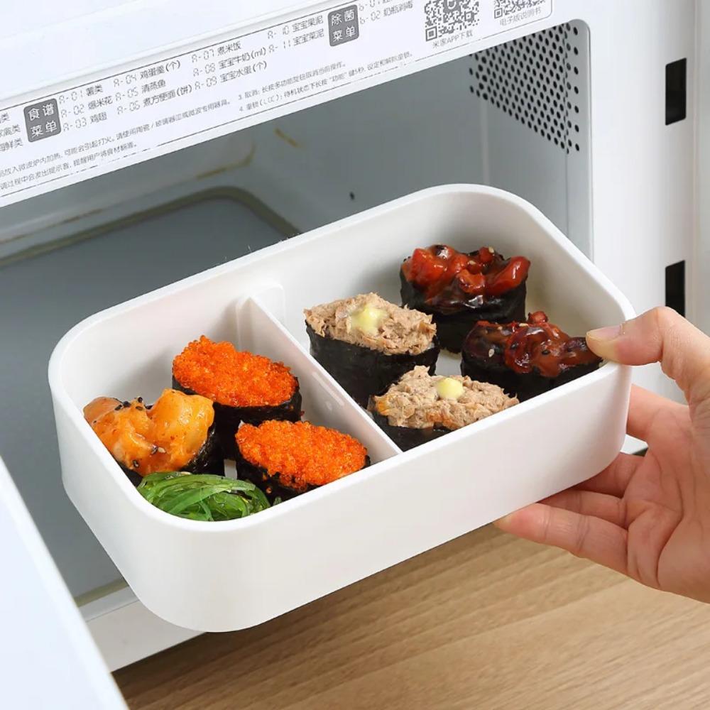 Heiß verkaufende INS Holzmaserung Doppelschichtige Kunststoff-Lunchbox Mikrowellenherd Erwachsenen-Lunchbox Bento-Box Lunchbox