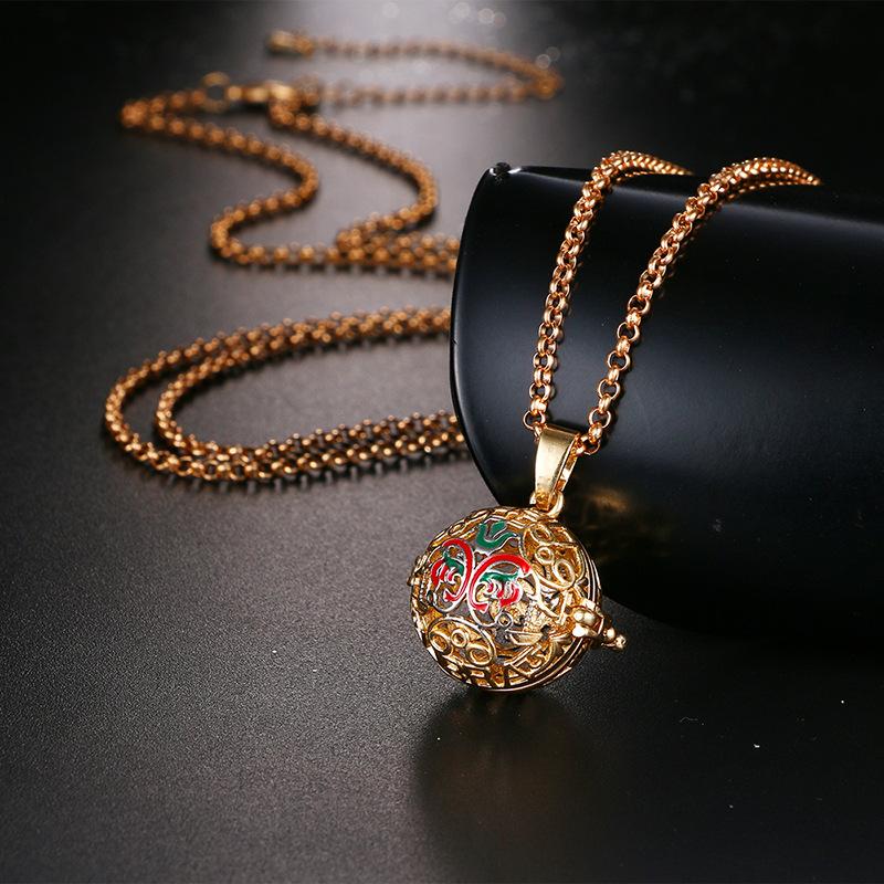Neue Aromatherapie Ätherisches Öl Diffusor Halskette Schmuck Quadratisch Hohl Parfüm Medaillon 16MM Musik Kugel Damen Anhänger Zubehör