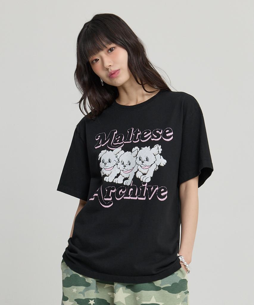 WAIKEI Maltese Archive Short Sleeve T-Shirt Ver.2 Black
