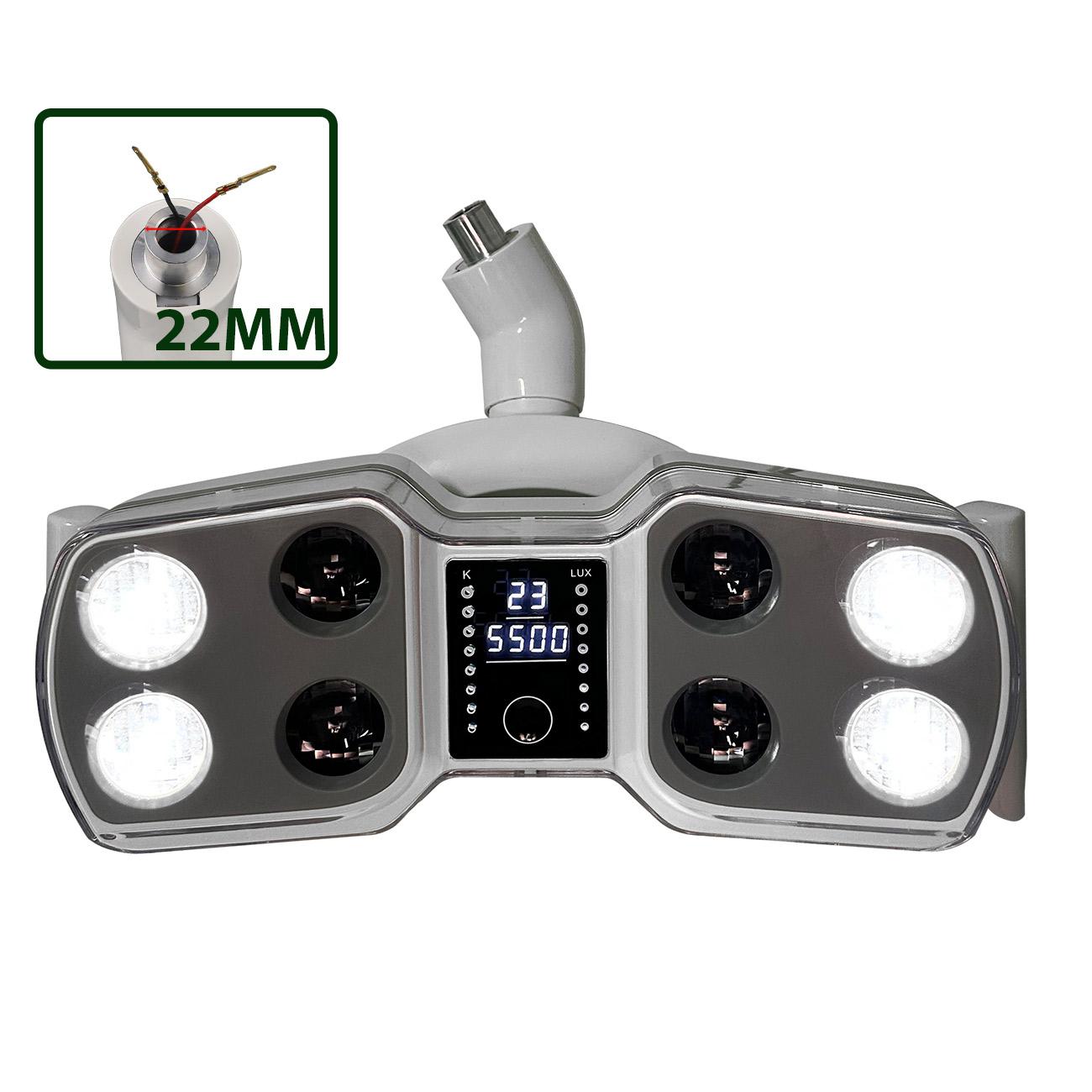 

Стоматологический светодиодный хирургический светильник Датчик освещения Кресло Двойной цвет Регулируемая яркость Свет Стоматологические материалы Инструменты для стоматологии 22mm белый