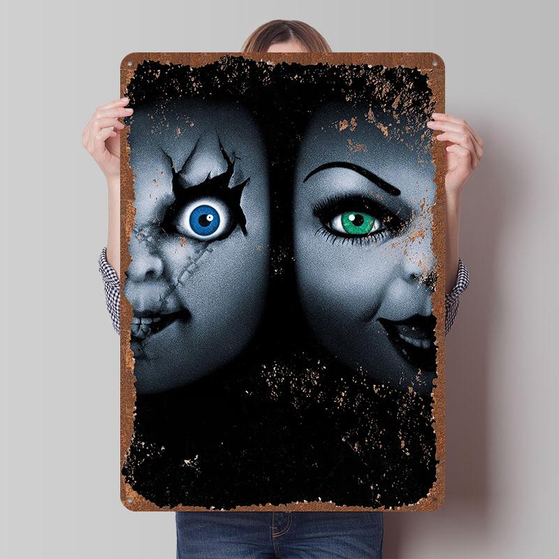 Child's Play Print Tinplate Posters Custom Wall Art Vintage Metal Tin Signs Retro Tin Plaque for Bathroom Decor Home Decorations