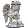 Luce Statua Angelo Solare Statua Angelo in Preghiera Accensione Automatica Scultura Angelo Decorativa Luce LED Angelo da Giardino per Decorazione Casa
