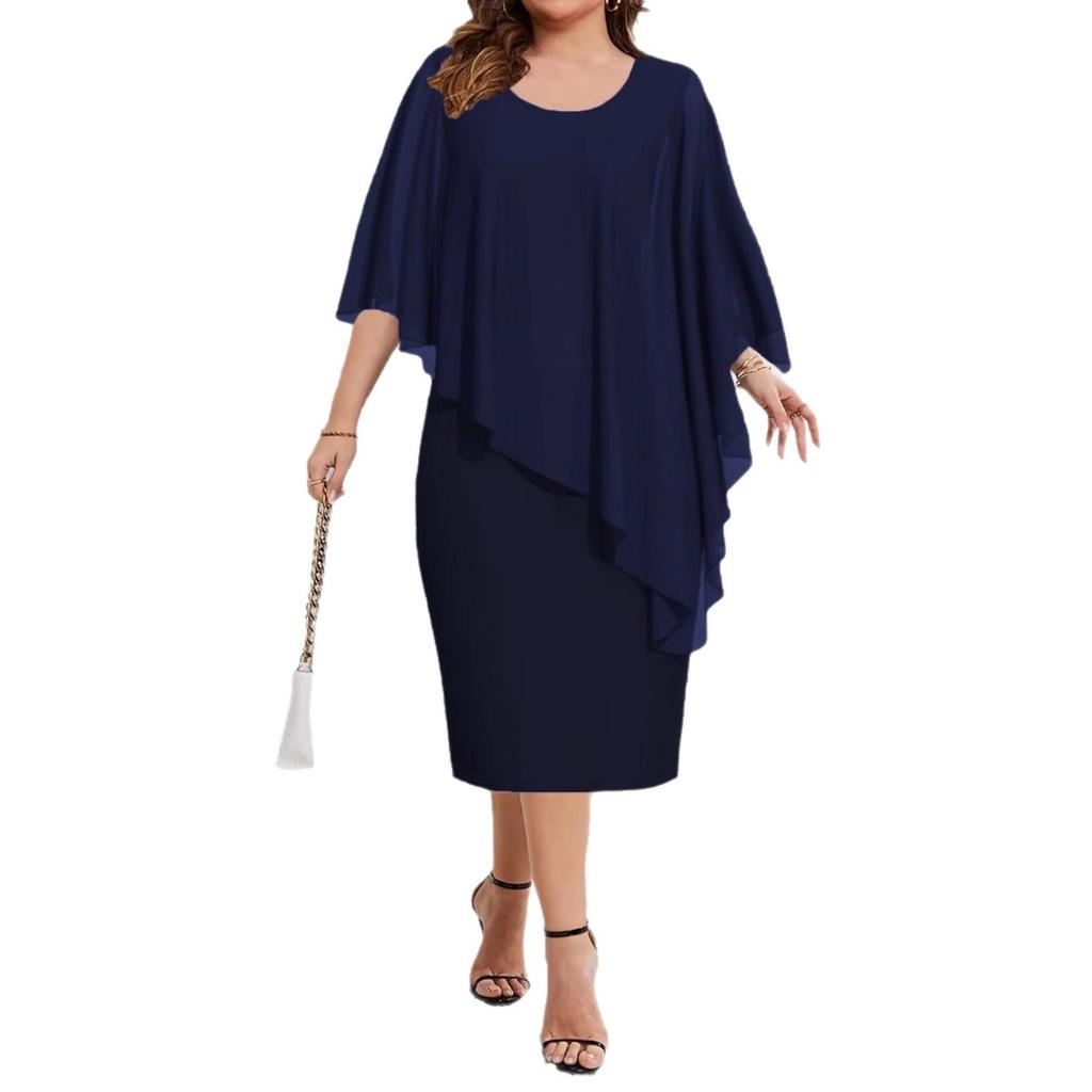 Spring Summer New Women's Fashion Solid Sleeveless Chiffon Shawl Bodycon Dress, European American Style Casual Party Dress for Women