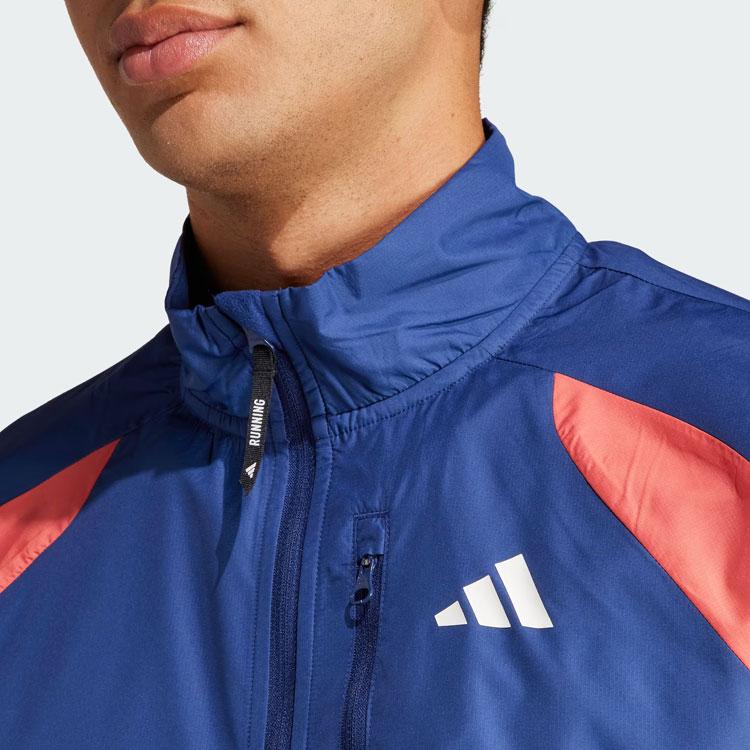 Adidas Own The Run Colorblock Jacket Men Outerwear Navy IK4992