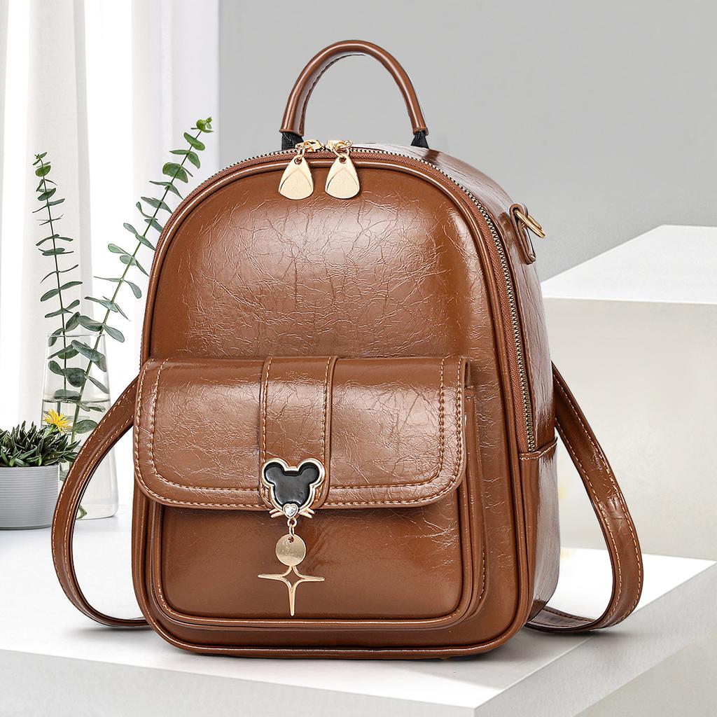 Spring new 2025 fashion backpack simple shoulder bag women's bag trend large capacity backpack women's bag women's bag