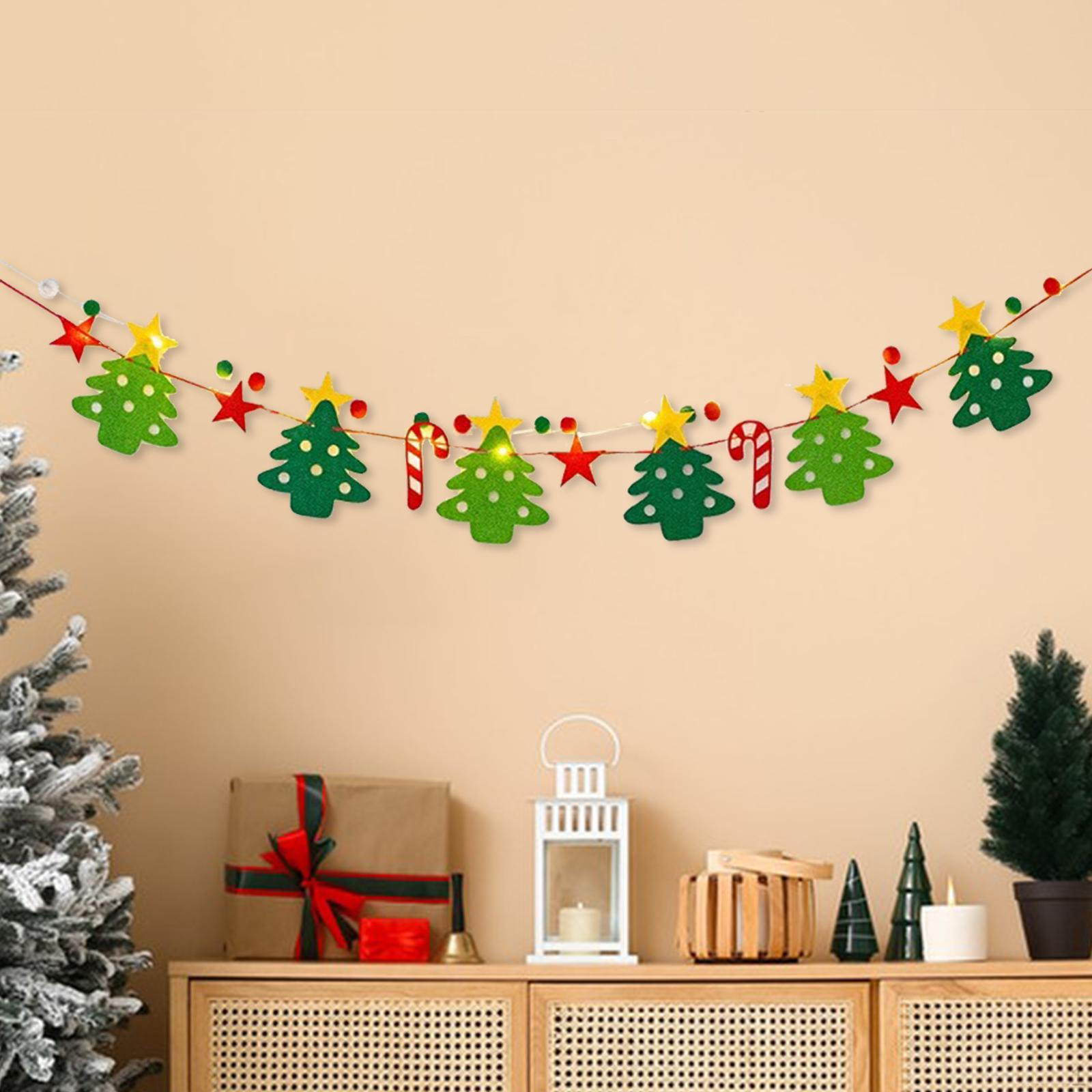 

59,06 дюймов в длину рождественский подвесной орнамент гирлянда баннер украшение для внутреннего использования Star Christmas tree