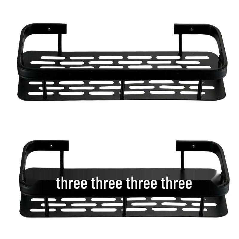 Punch-Free Bathroom Cabinet Shelf: Wall-Mounted Storage Rack for Toiletries & Washstand Supplies