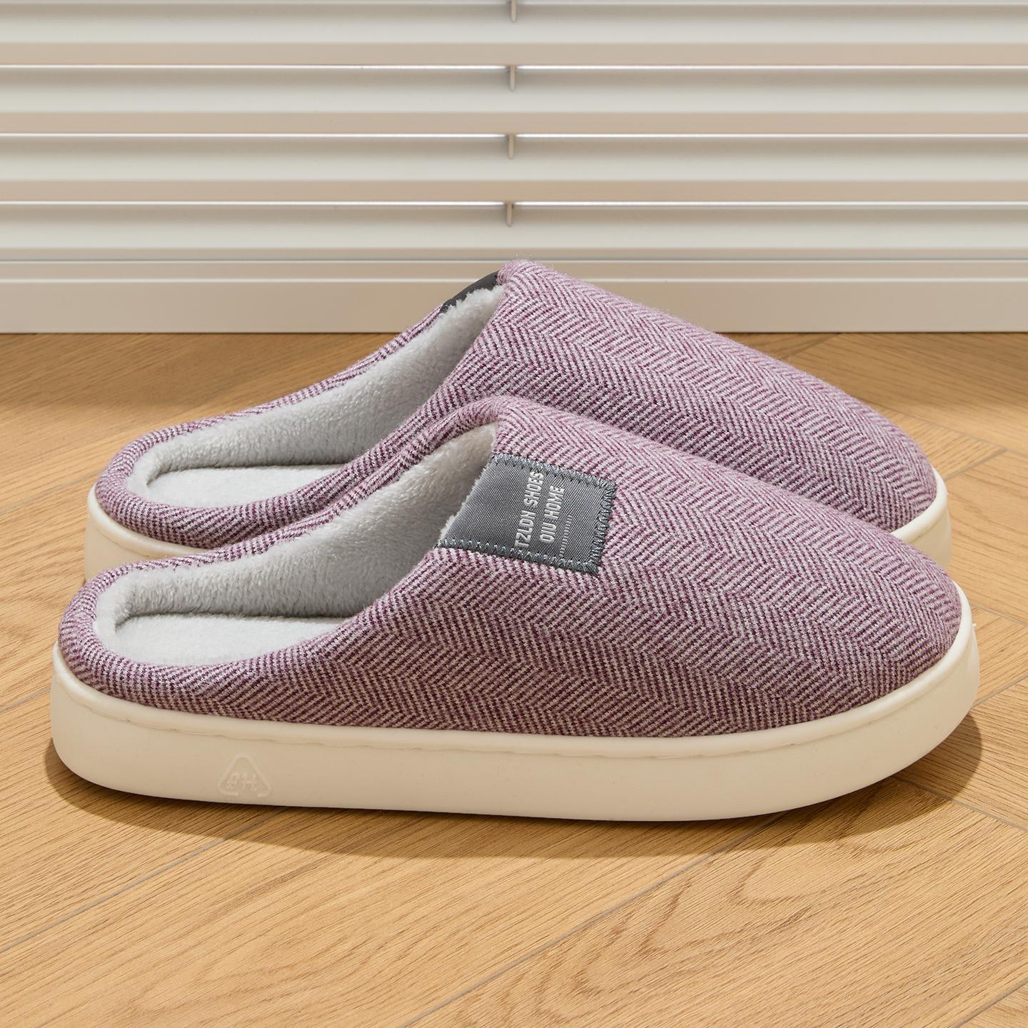 

Women Home Slippers Plush Warm Slides Comfortable Non-slip Slippers Indoor Outdoor Men Casual Slippers 40-41 фіолетовий