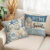 Nautical Shell - inspired Pillow CoversLiving room sofa cushion cover, soft and comfortable, bedroom room decoration