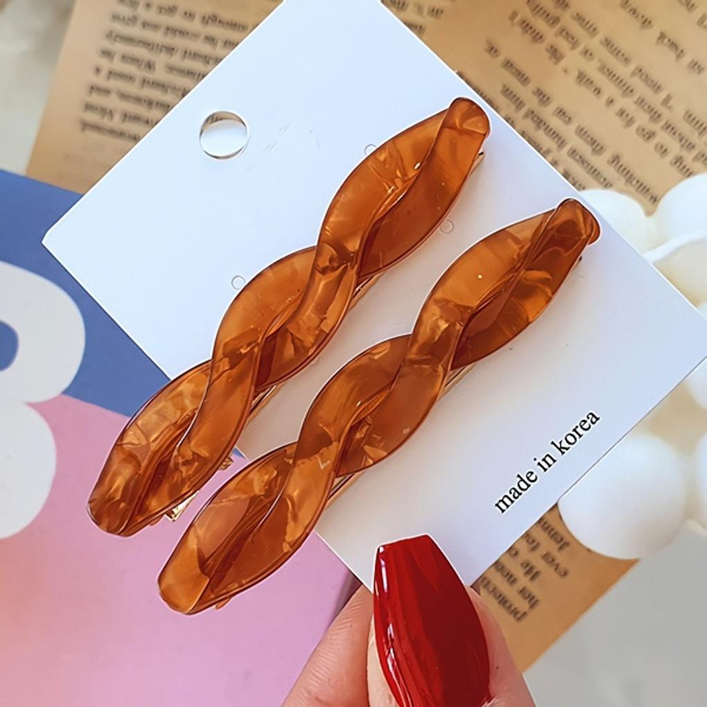 Women's Hair Clips, 2-Piece Set, 3 Colors