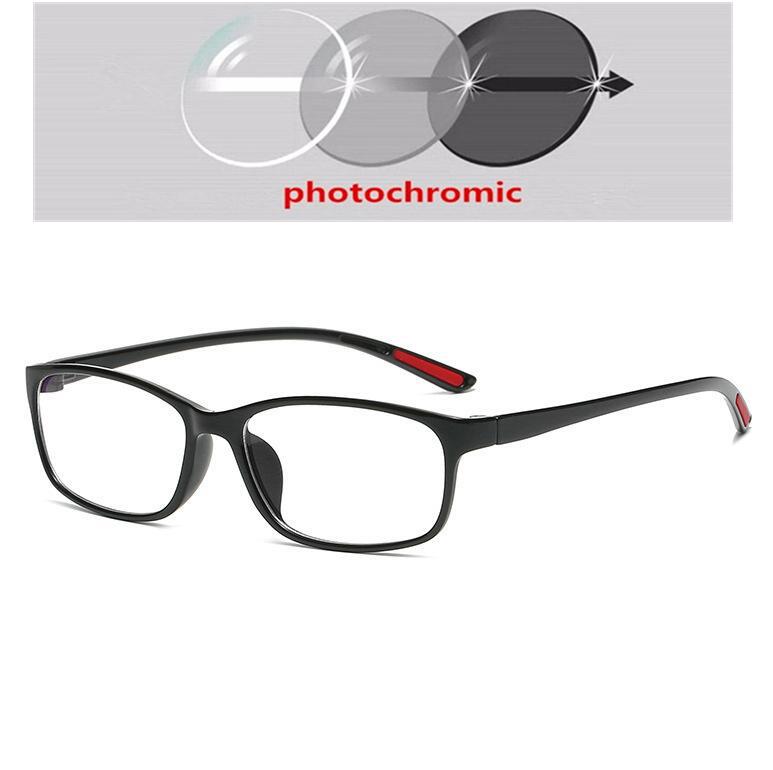 Anti-Blue Light Square Nearsighted Glasses Women Men Black Red Frame Prescription Eyeglasses Diopter 0 -0.5 -0.75 To -6.0