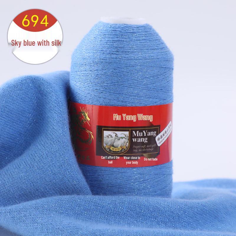 Pure Cashmere Machine-Knitted Medium-Fine Yarn for Hand-Knitting Scarves and Baby Items