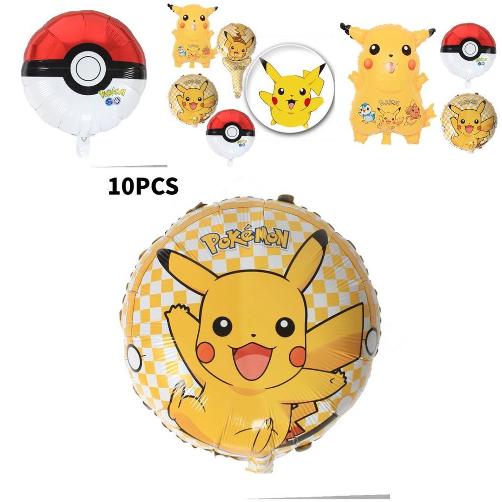 Pikachu Aluminiumfolienballon 18 Zoll Rund Cartoon-Tier Partydeko Für Geburtstagsfeiern