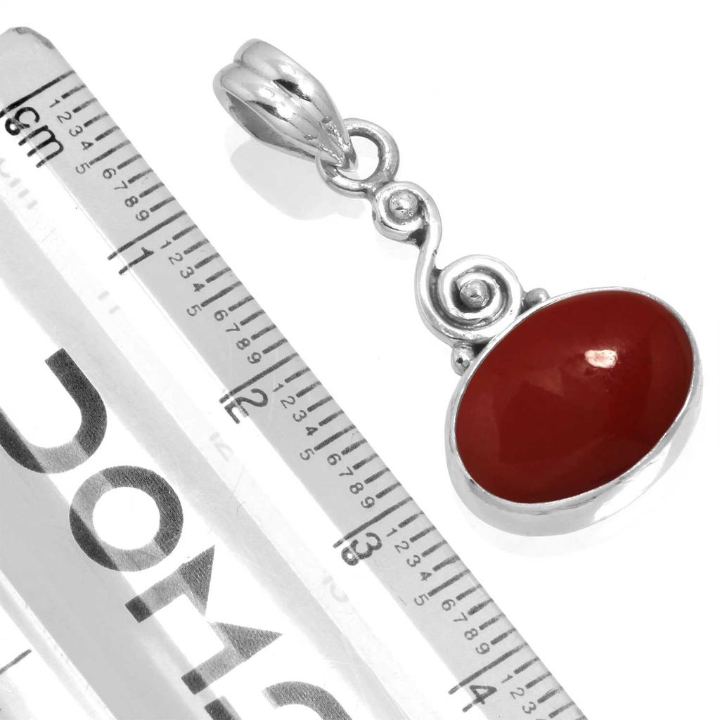 925 Sterling Silver Pendant Women Gemstone Handmade Jewelry Engagement Gift Malachite Moonstone Rose Quartz Red Stone Smoky Topaz Tiger Eye Boho