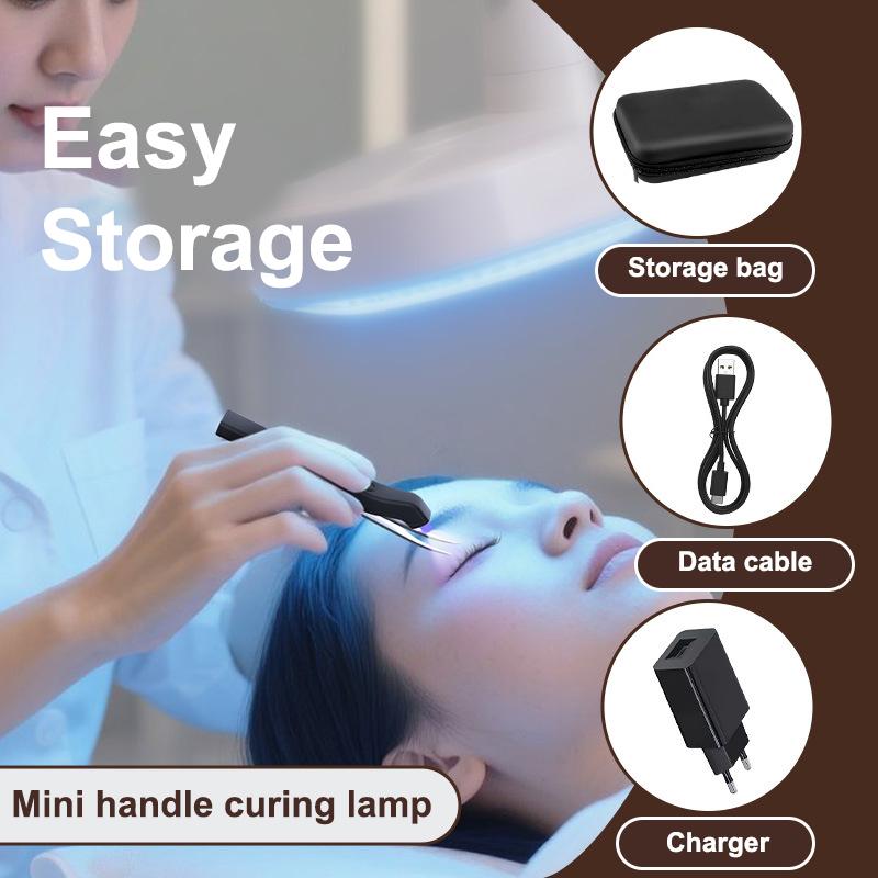 Lash Tweezer Lamp Silicone Cordless Mini Gel Quick Curing Light Portable Handheld Lash Extension Lamp With Press Switch For Nail