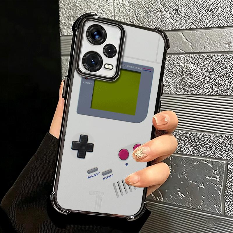 Game Console Trend Pattern Plating Phone Case For Xiaomi Redmi Note 14 15 Pro Plus 13 12 11 11S 11T 10 9S 9 5G Anti-Fall Airabag