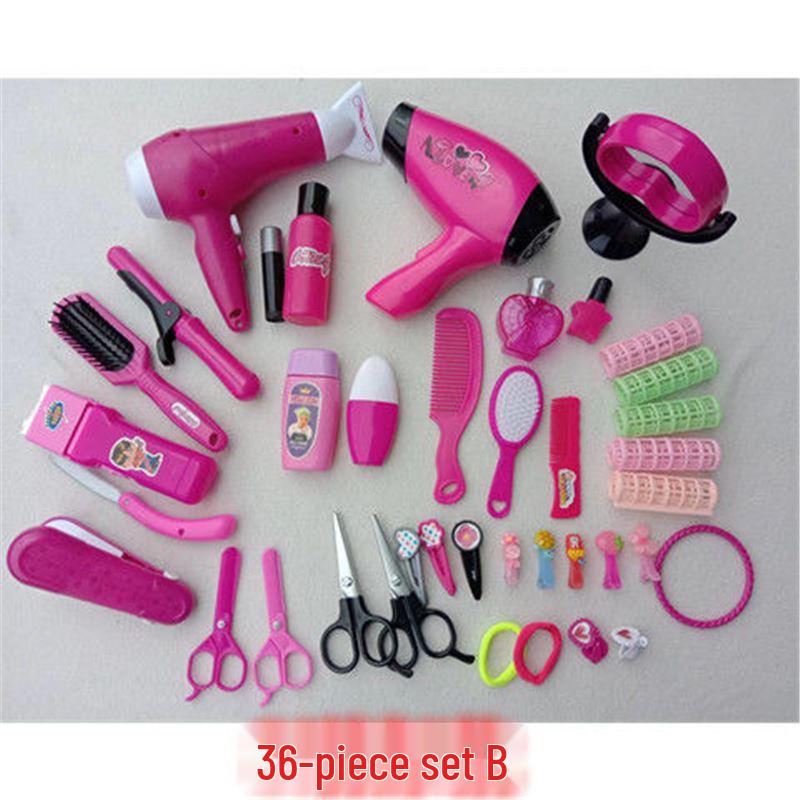 Kindergarten Hair Salon Playset: Dollhouse Barber & Hairdressing Tools