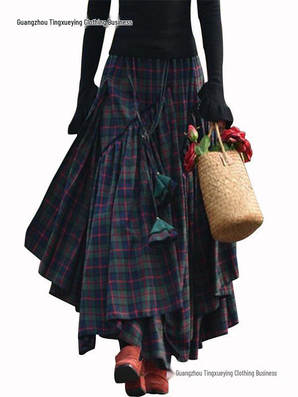 Patchwork Unregelmäßiger Rock mit großem Saum - Frühjahr/Herbst 2026 Kollektion für Damen