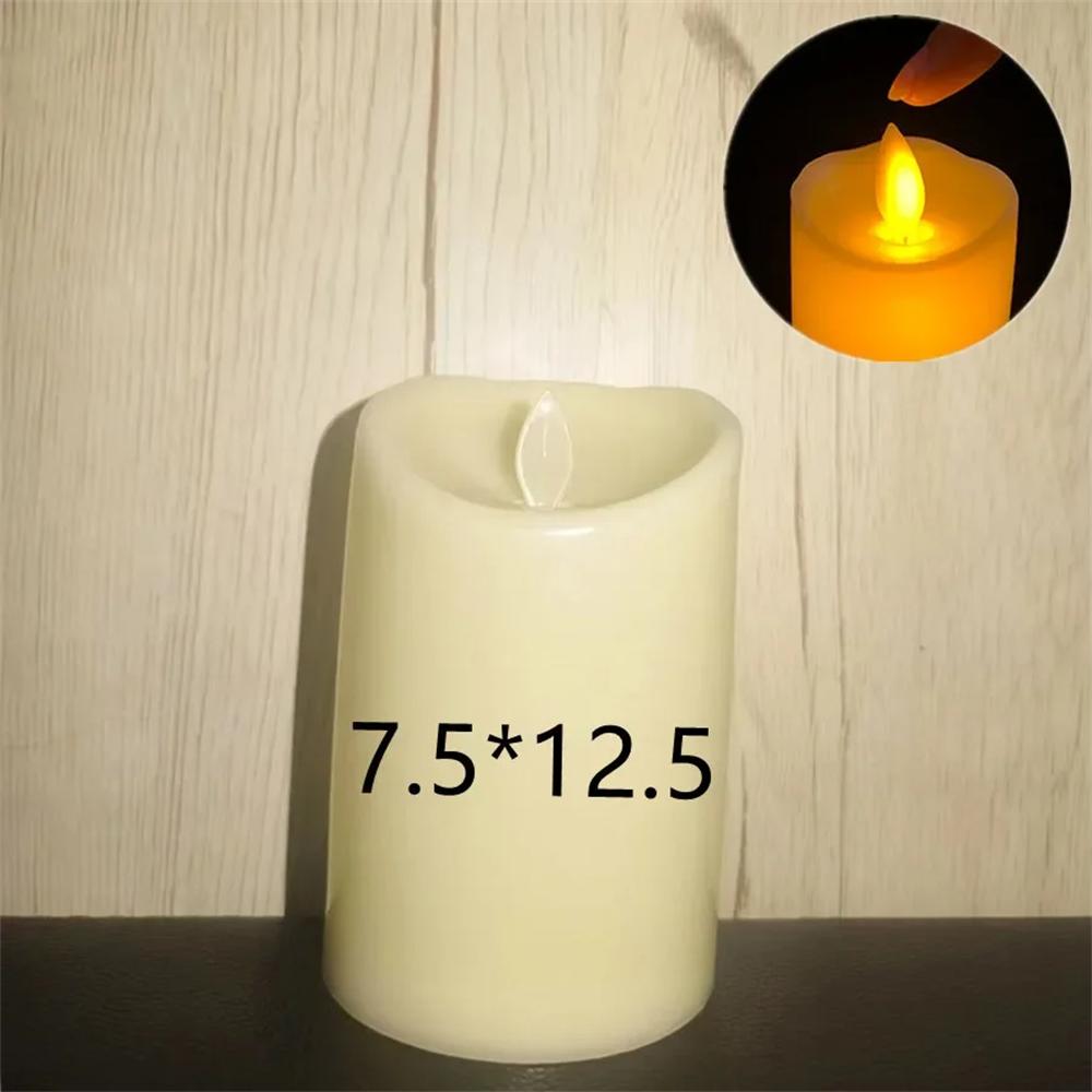 

Flameless Flickering LED Candles Battery Operated for Wedding Birthday Party Romantic Ambiance Home Decor Warm Light 3D Flame