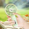 Green Cartoon Panda Fan Creative Cartoon Handheld Fan Simple Mini Electronic Fan  Camping