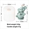 3D Cartoon Animal Silicone Candle Mold DIY Cute Cup Teddy Bear Elephant Candle Making Supplies Soap Resin Mould Craft Home Decor