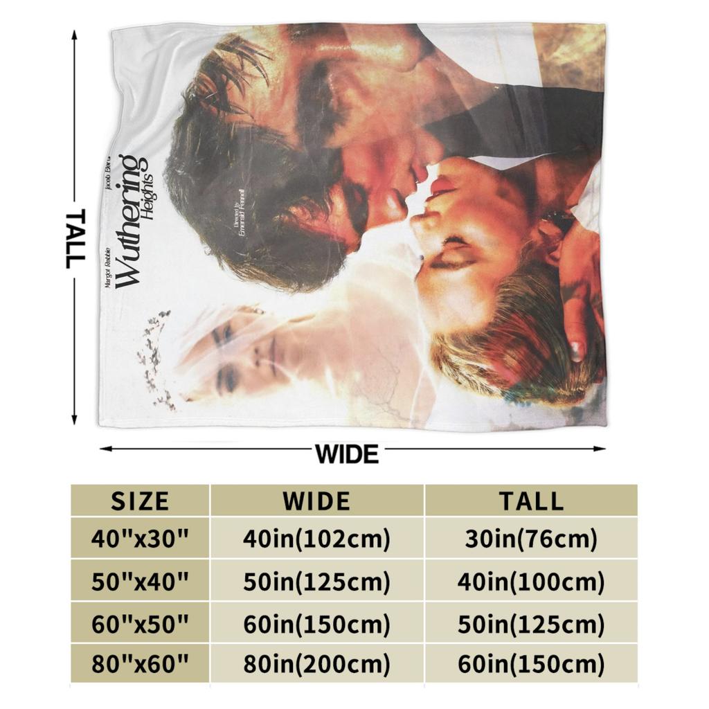Super Soft Wuthering Heights 2026 Movie Throw Fashion Blanket Premium Flannel Fleece Lightweight Bed Fashion Blanket Fuzzy Plush Bedspread
