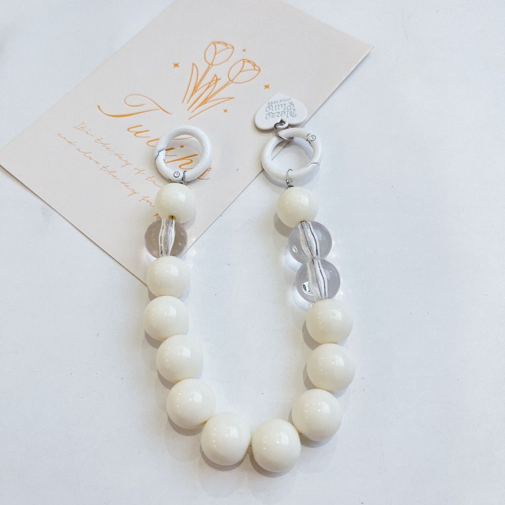 

Pearl Phone Lanyard Beaded Bag Accessory 2024 Bag Pedant Gift бежевый