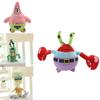 Cute Short Plush Cartoon Octopus Crab Starfish Snail Spongebob Series Toy Set